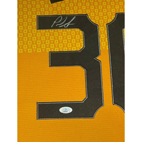 Paul Skenes Signed Framed Yellow Jersey JSA COA Autographed Pirates LSU