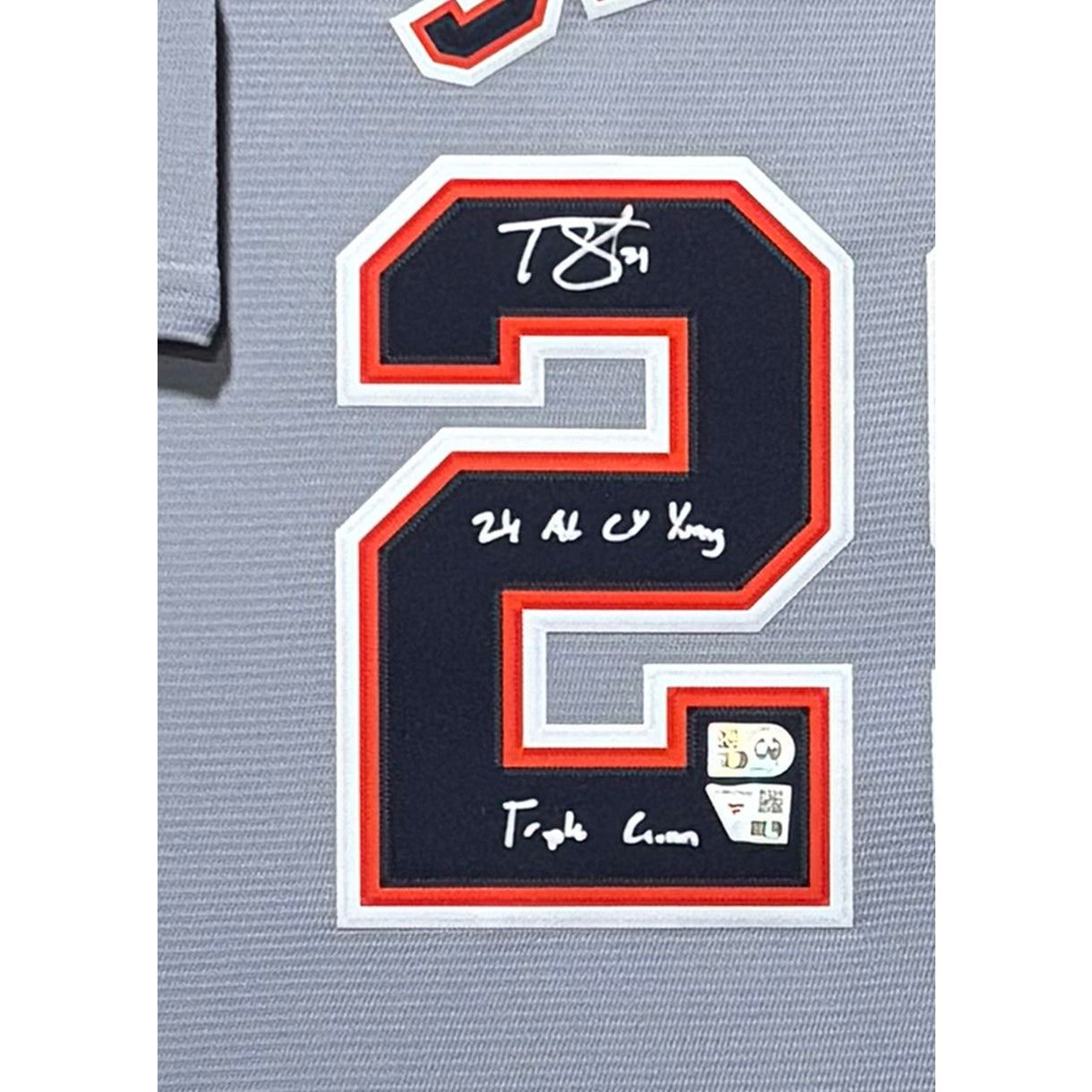 Tarik Skubal Framed Signed Tigers Grey Jersey Autographed Fanatics