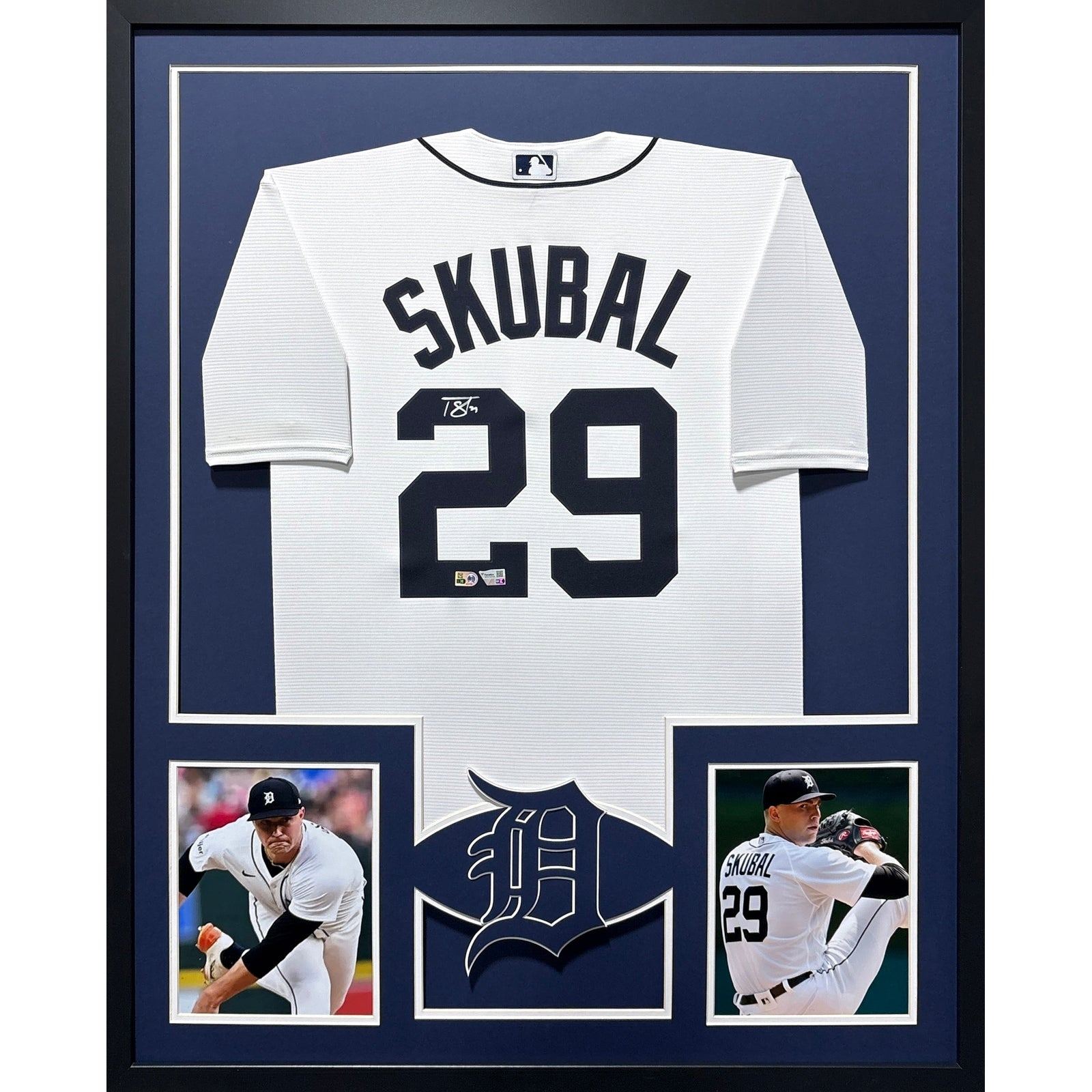 Tarik Skubal Framed Signed Tigers Jersey Autographed Fanatics