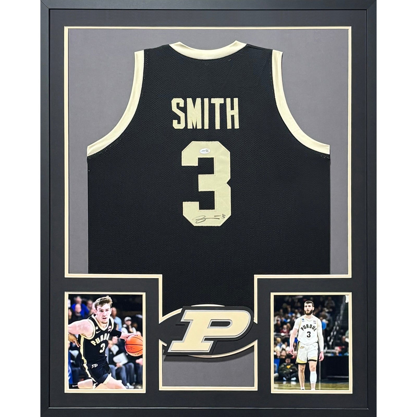 Braden Smith Framed Purdue Signed Black Jersey Autographed Signed JSA
