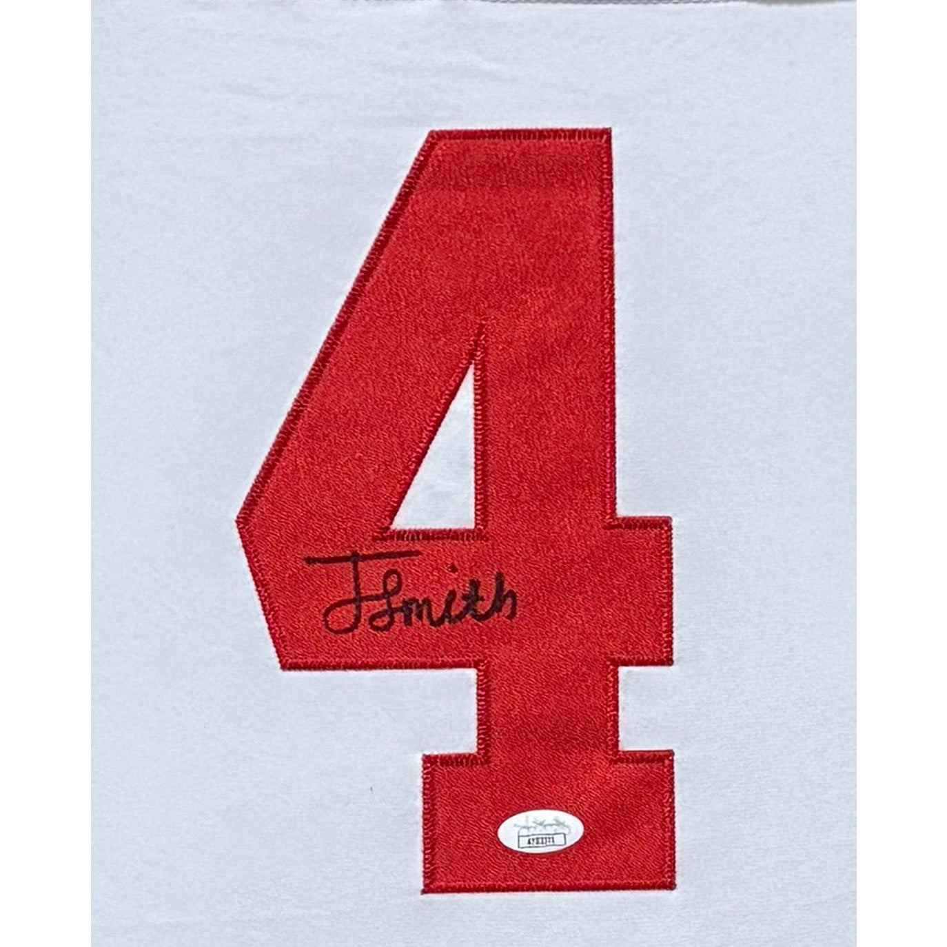 Jeremiah Smith Signed Framed White Jersey JSA Autographed Ohio State