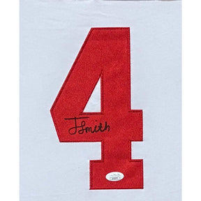 Jeremiah Smith Signed Framed White Jersey JSA Autographed Ohio State