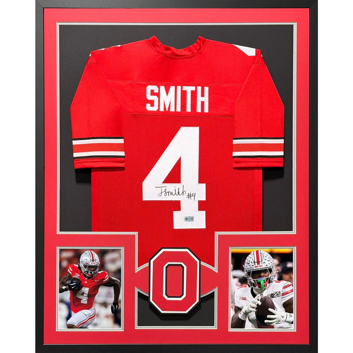 Jeremiah Smith Signed Framed Jersey SWAU COA Autographed Ohio State IH