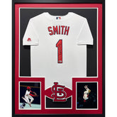Ozzie Smith Signed Framed Jersey Beckett COA Autographed St. Louis Cardinals