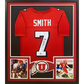 Steve Smith Framed Signed Utah Jersey Beckett Autographed