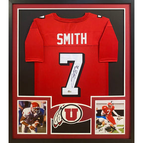 Steve Smith Framed Signed Utah Jersey Beckett Autographed