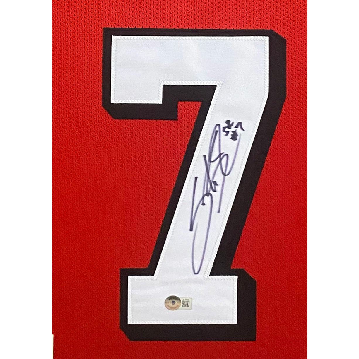 Steve Smith Framed Signed Utah Jersey Beckett Autographed