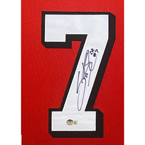 Steve Smith Framed Signed Utah Jersey Beckett Autographed