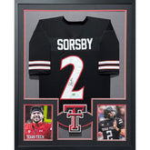 Brendan Sorsby Framed Jersey Autographed COA Signed Texas Tech