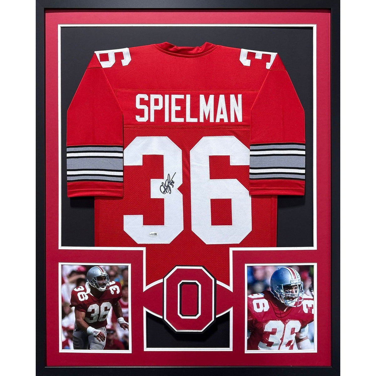 Chris Spielman Signed Framed Jersey JSA Autographed Ohio State