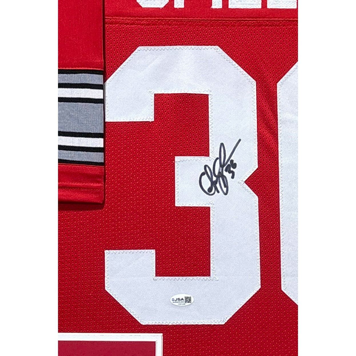 Chris Spielman Signed Framed Jersey JSA Autographed Ohio State