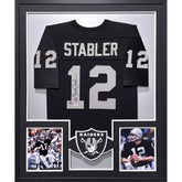 Ken Stabler Signed Framed Jersey PSA/DNA Autographed Oakland Raiders