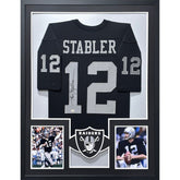Ken Stabler Signed Framed Jersey PSA/DNA Autographed Oakland Raiders