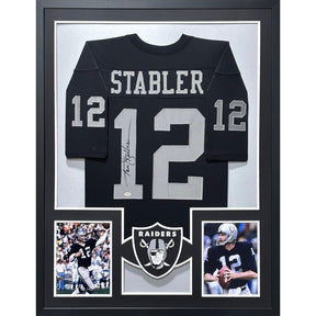 Ken Stabler Signed Framed Jersey PSA/DNA Autographed Oakland Raiders