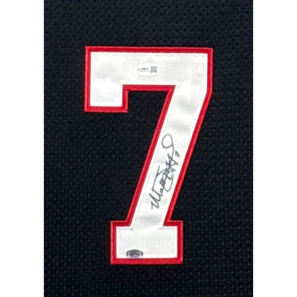 Matt Stafford Framed Signed Black Jersey JSA Autographed Georgia Bulldogs