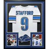 Matt Stafford Framed Signed Jersey GTSM Autographed Detroit Lions