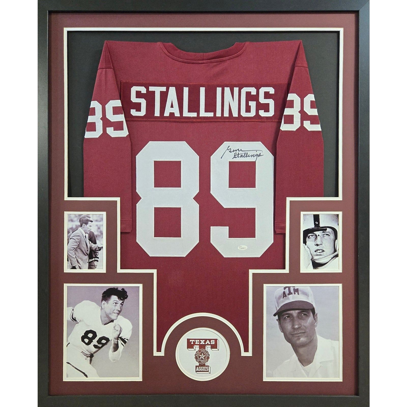 Gene Stallings Signed Framed Jersey JSA COA Autographed Texas A&M