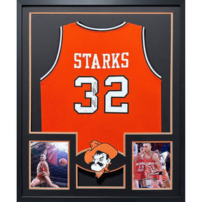 John Starks Framed Jersey Beckett Autographed Signed Oklahoma State Knicks