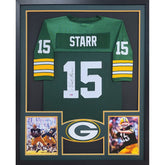 Bart Starr Signed Framed Jersey Steiner Autographed Green Bay Packers