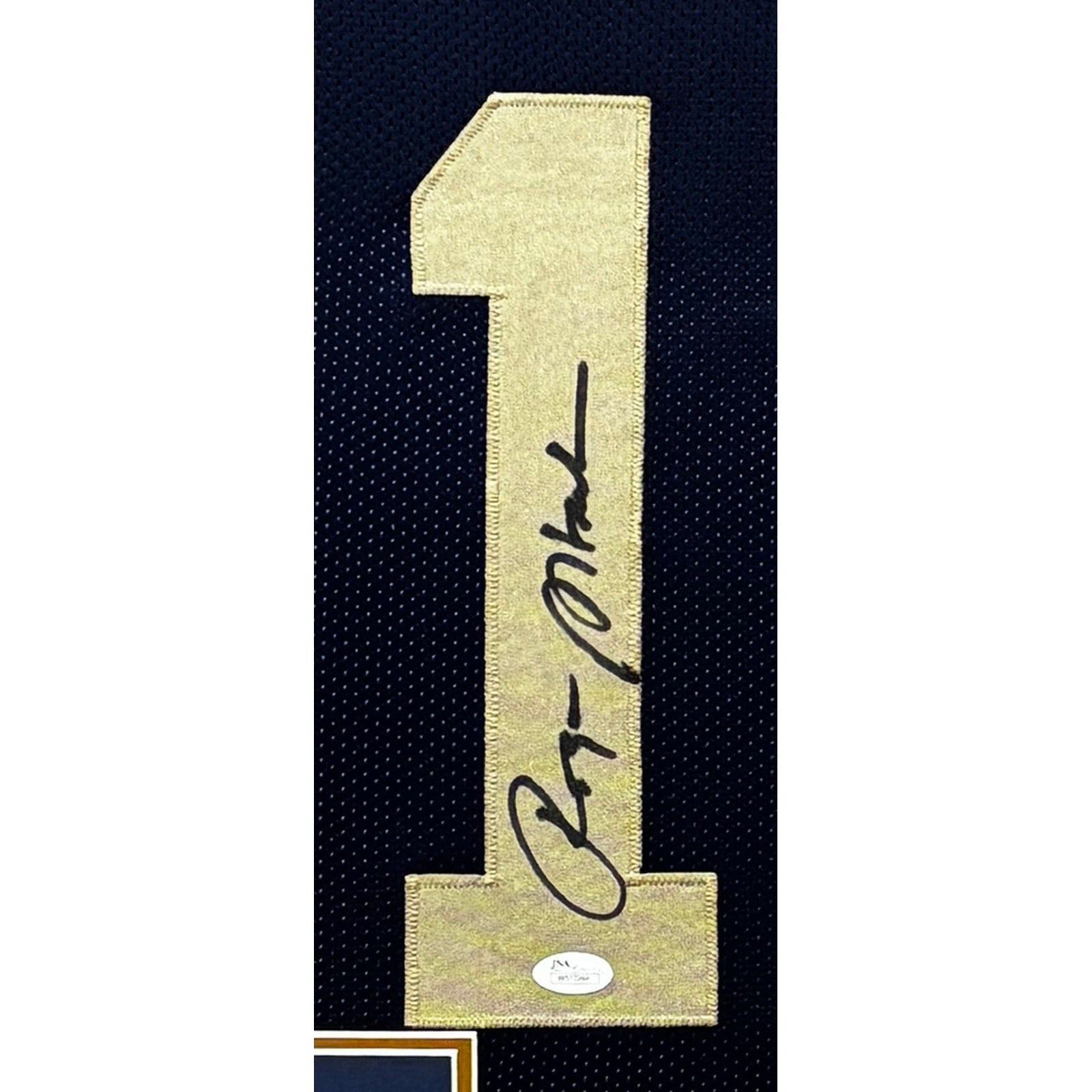 Roger Staubach Navy Framed Jersey JSA Autographed Signed Heisman Winner