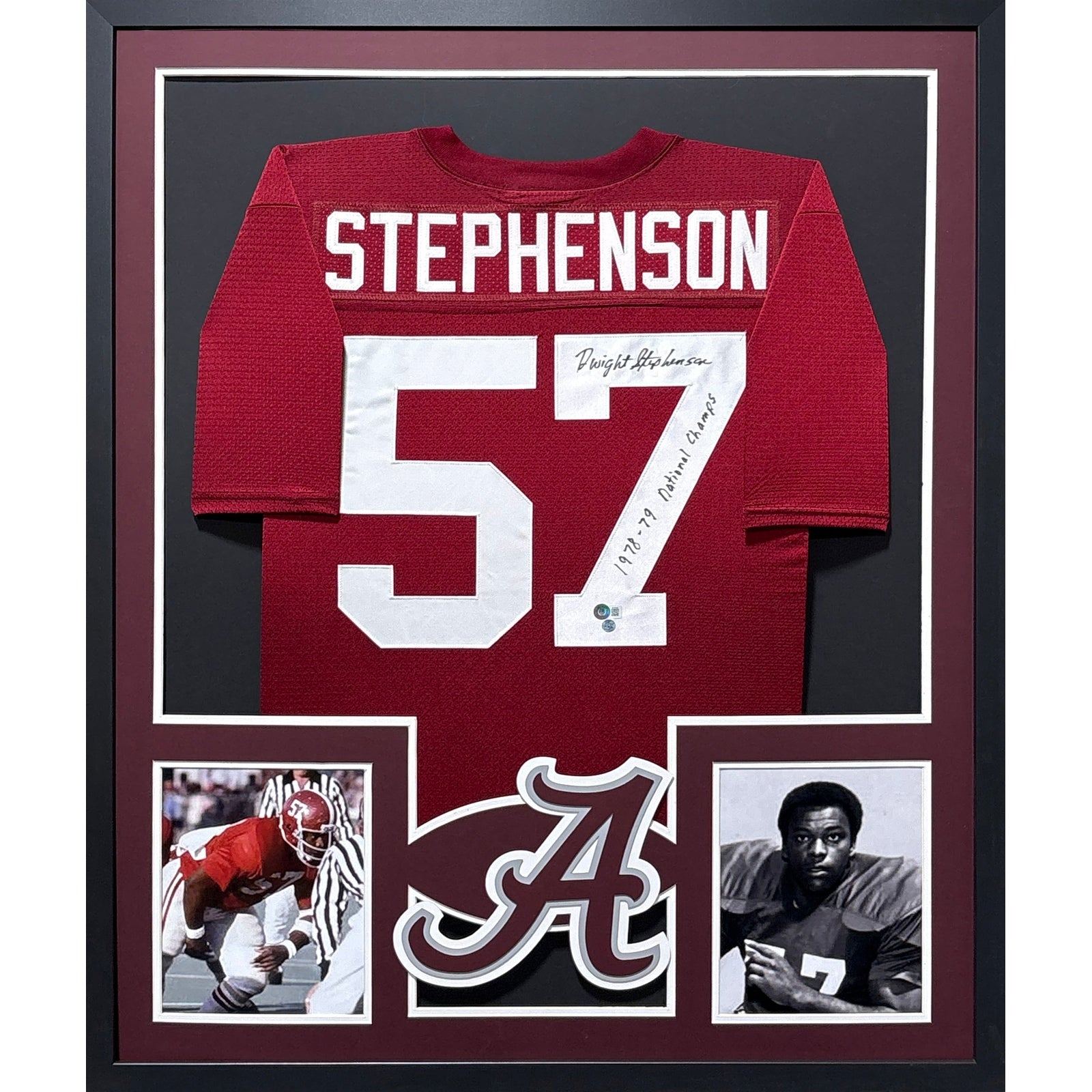 Dwight Stephenson Framed Signed Jersey Beckett Autographed Alabama