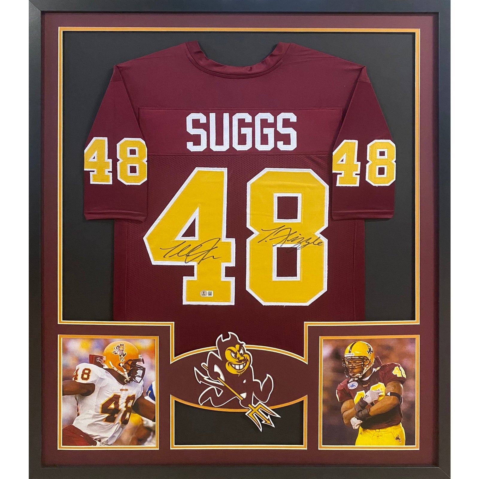 Terrell Suggs Framed Signed Jersey Beckett Autographed Arizona State