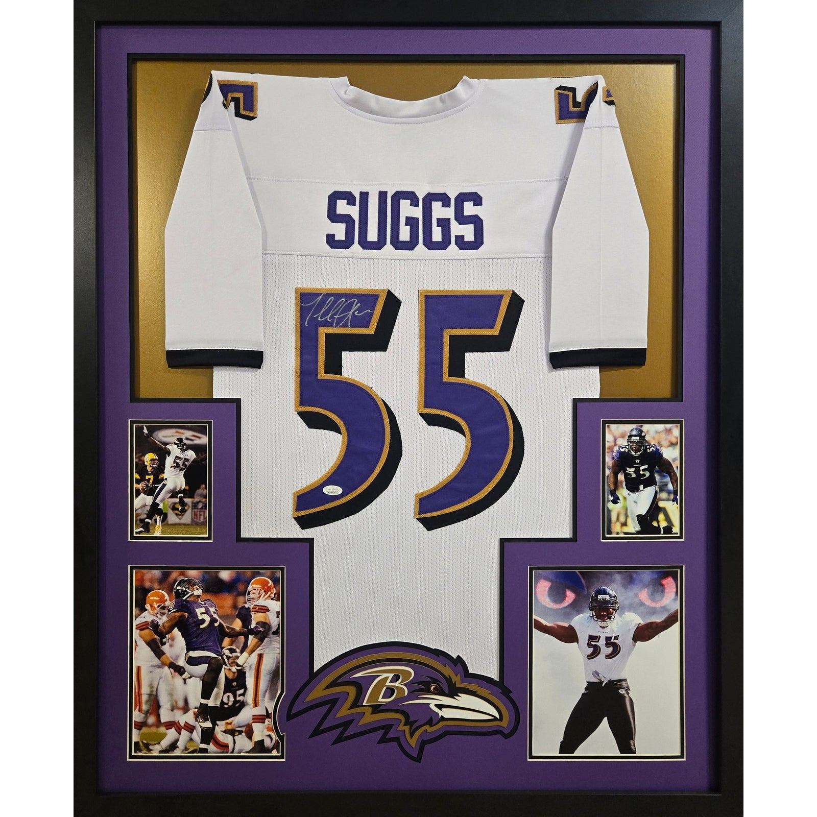 Terrell Suggs Framed Signed Jersey JSA Autographed Baltimore Ravens