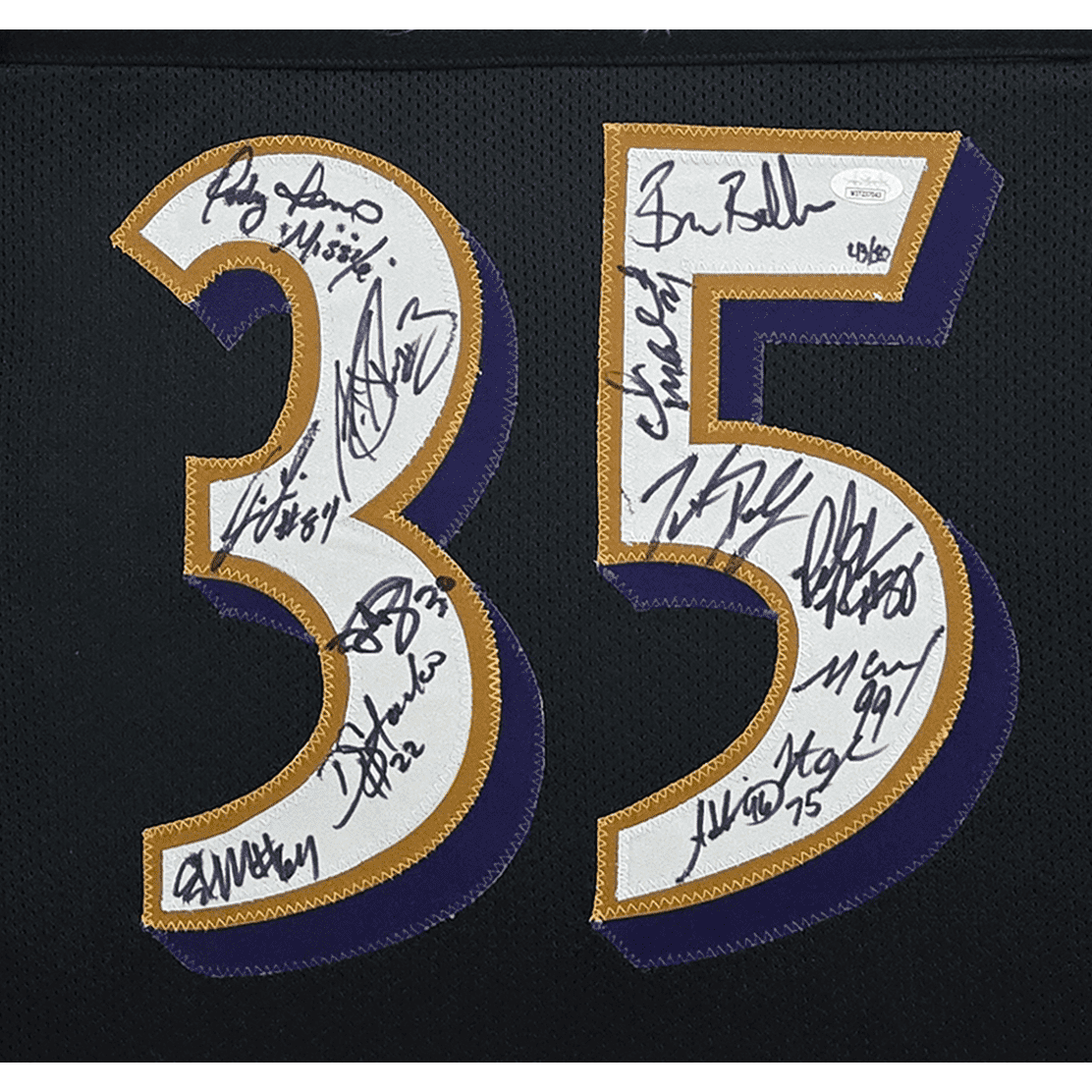 Baltimore Ravens Super Bowl Team Signed Framed Jersey JSA Autographed