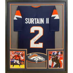 Patrick Surtain Framed Signed Jersey Denver Broncos JSA Autographed