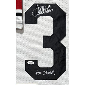 Terrell Davis Framed Signed White Jersey JSA Autographed Georgia UGA