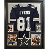 Terrell Owens Framed Signed Dallas Cowboys Jersey JSA Autographed Navy