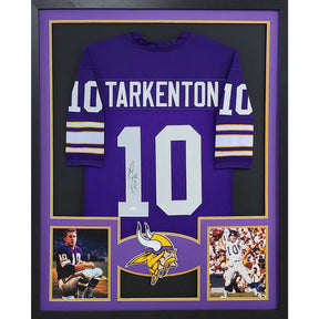 Fran Tarkenton Signed Framed Jersey JSA Autographed Minnesota Vikings 2P