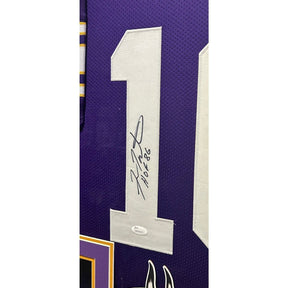 Fran Tarkenton Signed Framed Jersey JSA Autographed Minnesota Vikings 2P