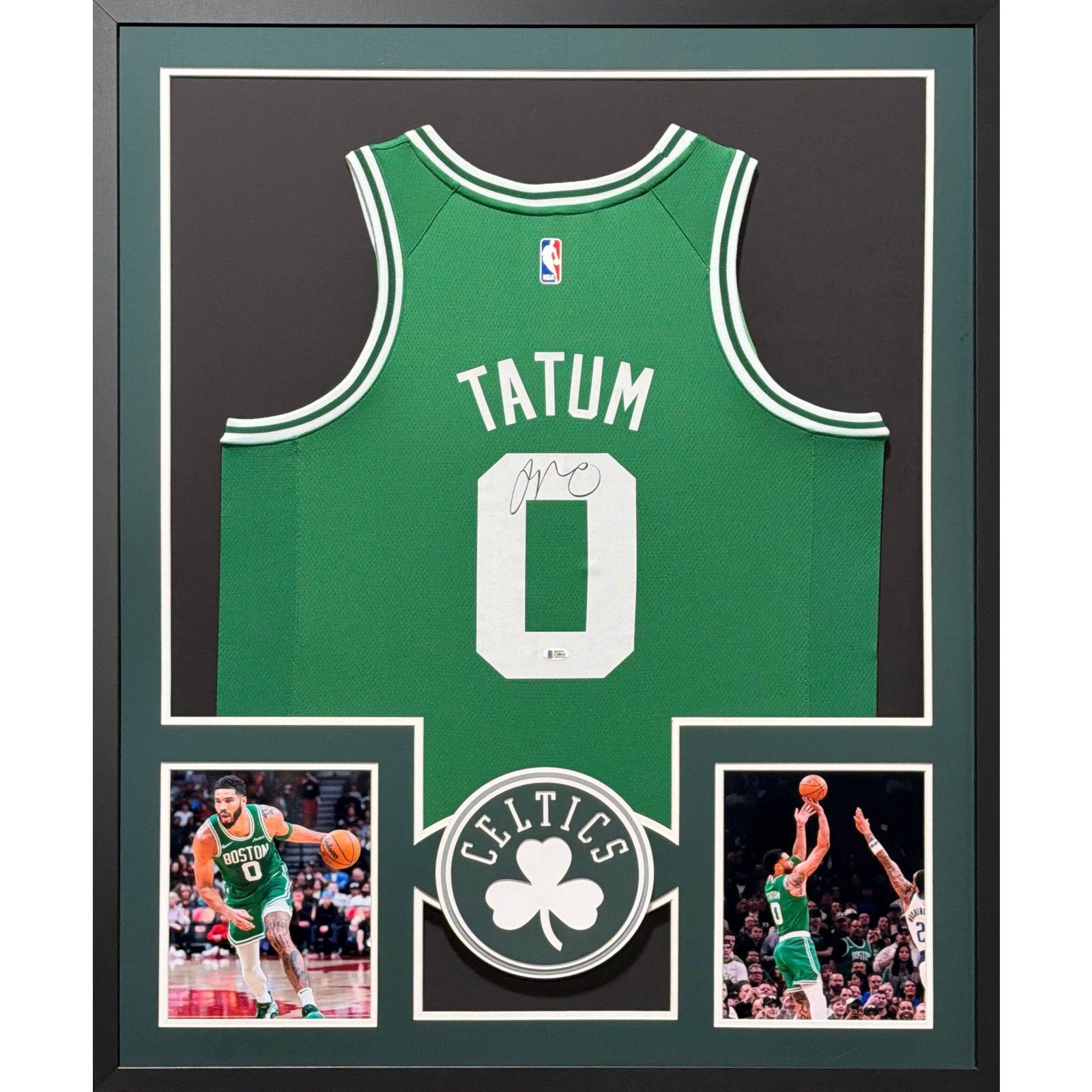 Jayson Tatum Framed Signed Jersey Beckett Boston Celtics Autographed