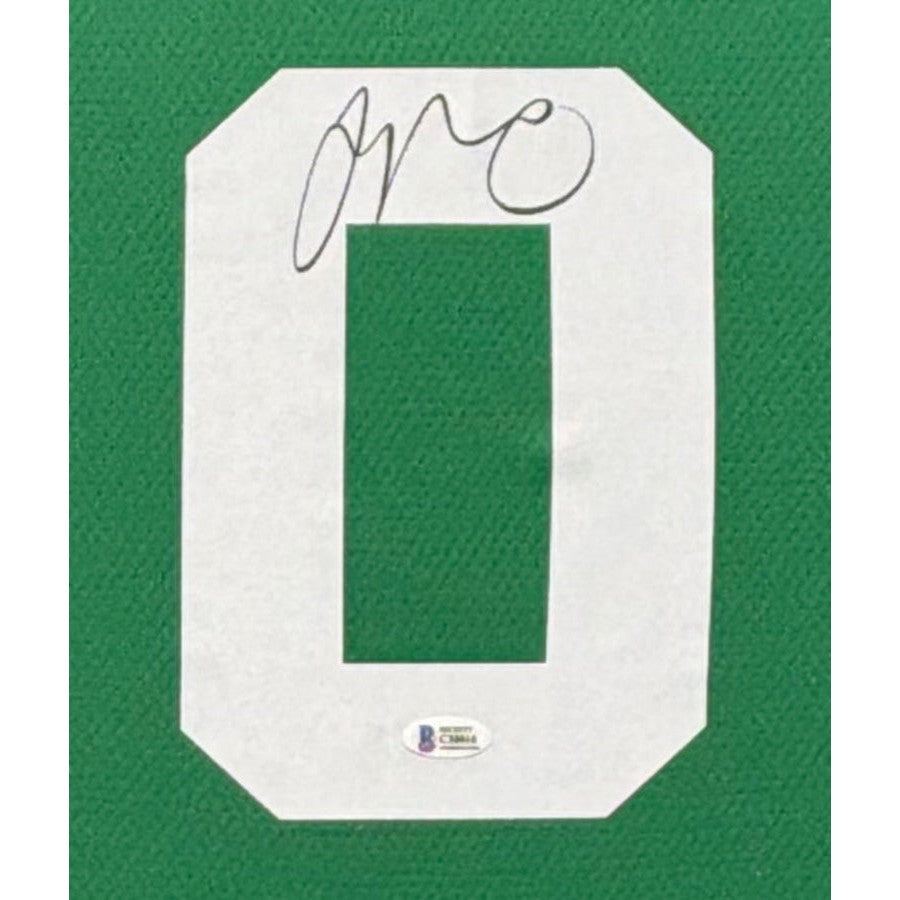 Jayson Tatum Framed Signed Jersey Beckett Boston Celtics Autographed