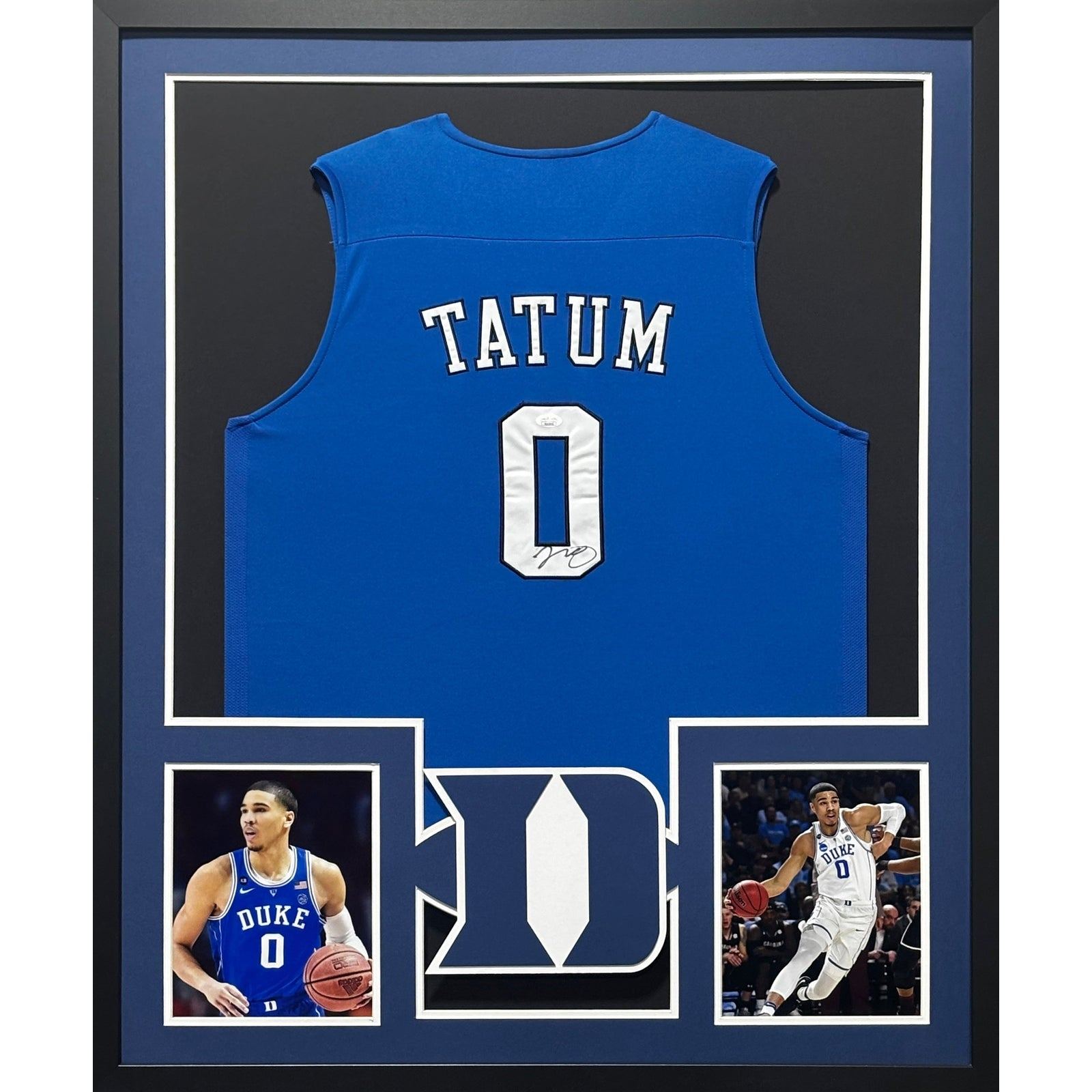 Jayson Tatum Framed Signed Jersey JSA Duke Autographed Celtics