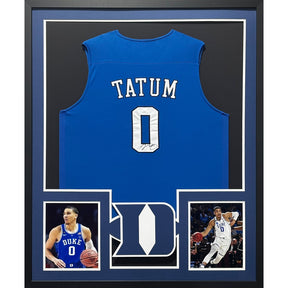 Jayson Tatum Framed Signed Jersey JSA Duke Autographed Celtics