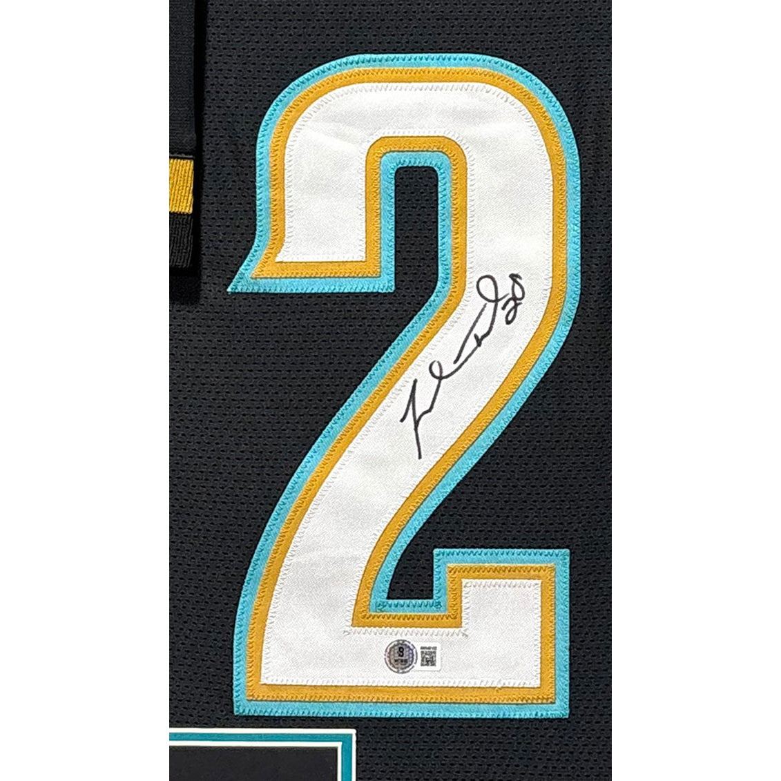 Fred Taylor Framed Signed Jaguars Black Jersey Beckett Autographed