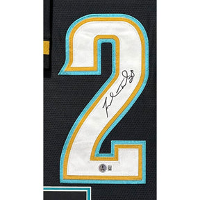 Fred Taylor Framed Signed Jaguars Black Jersey Beckett Autographed