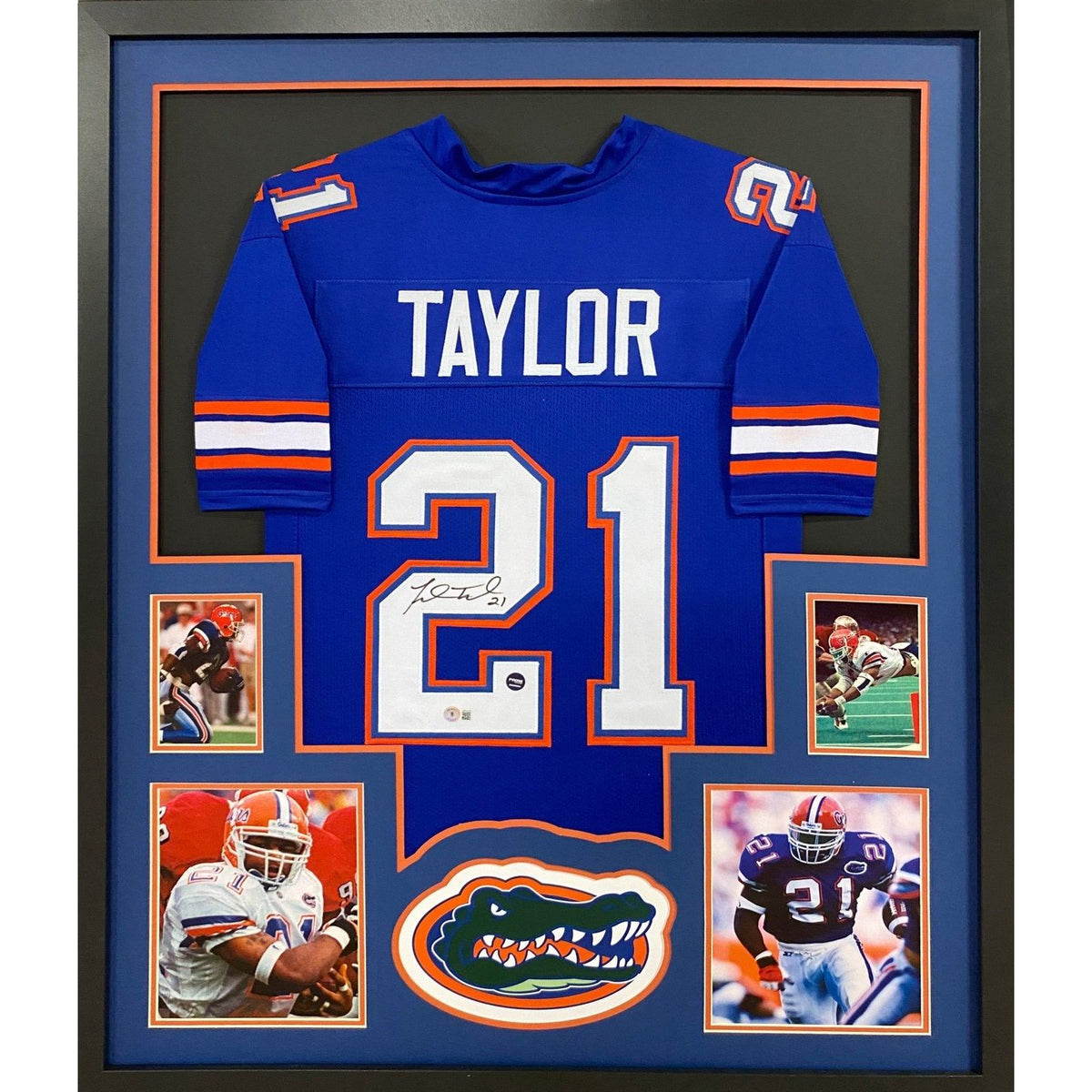 Fred Taylor Framed Signed Florida Jersey Beckett Autographed