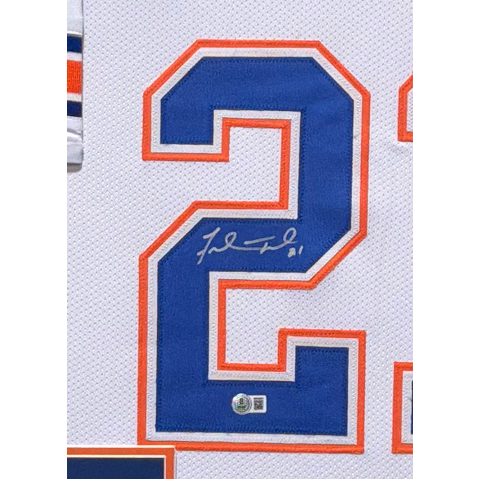 Fred Taylor Framed Signed Florida White Jersey Beckett Autographed