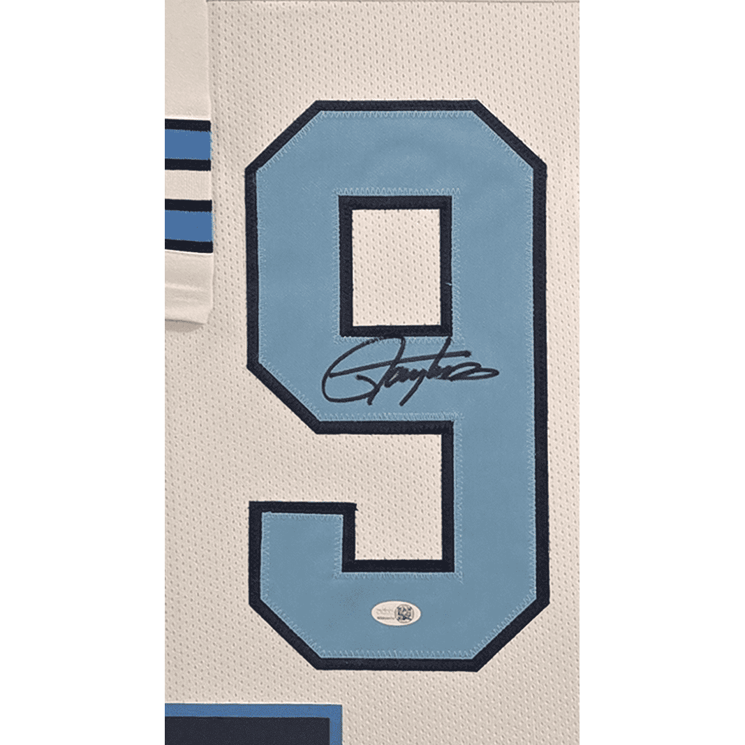 Lawrence Taylor Signed Framed White Jersey JSA Autographed UNC North Carolina
