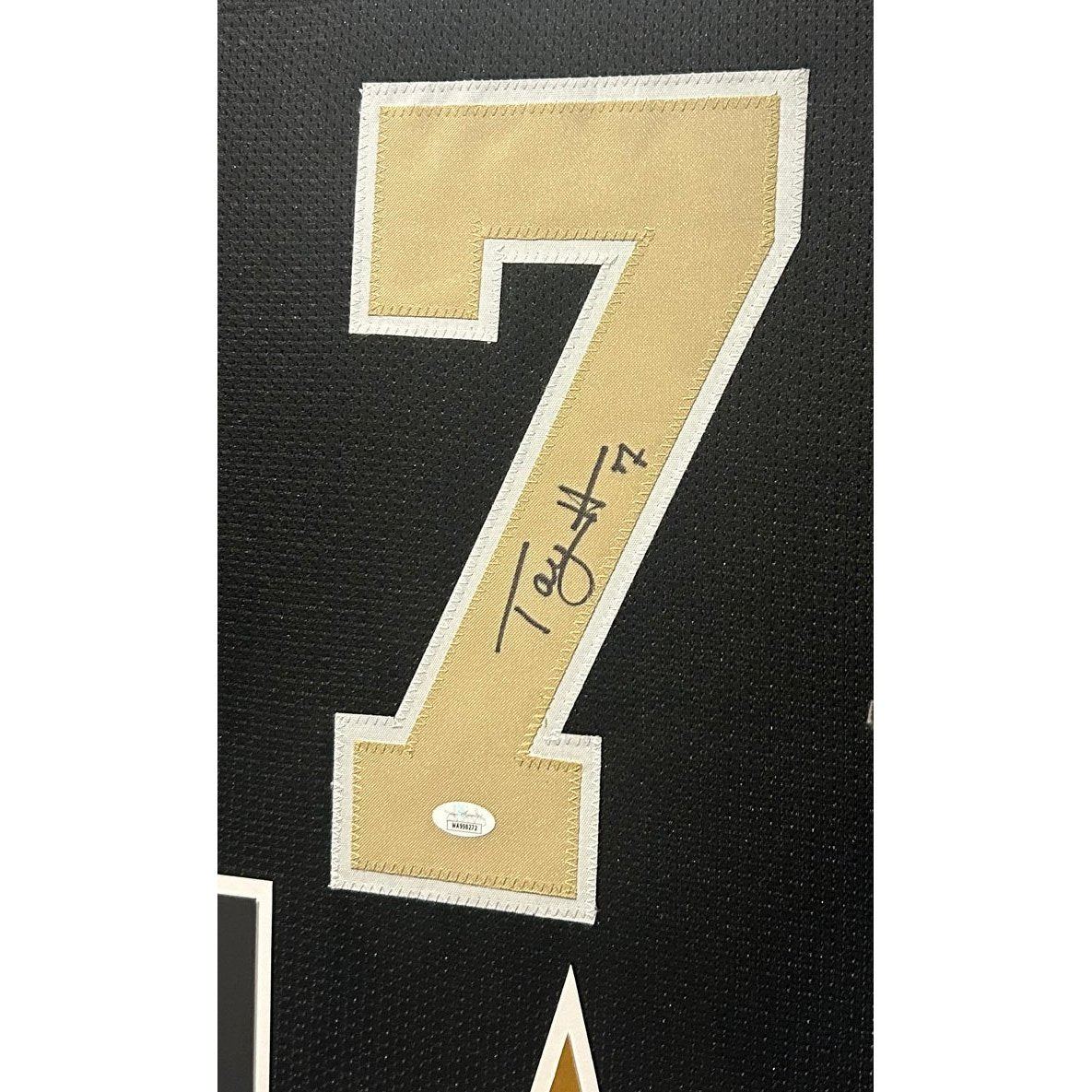 Taysom Hill Framed Jersey JSA Autographed Signed New Orleans Saints