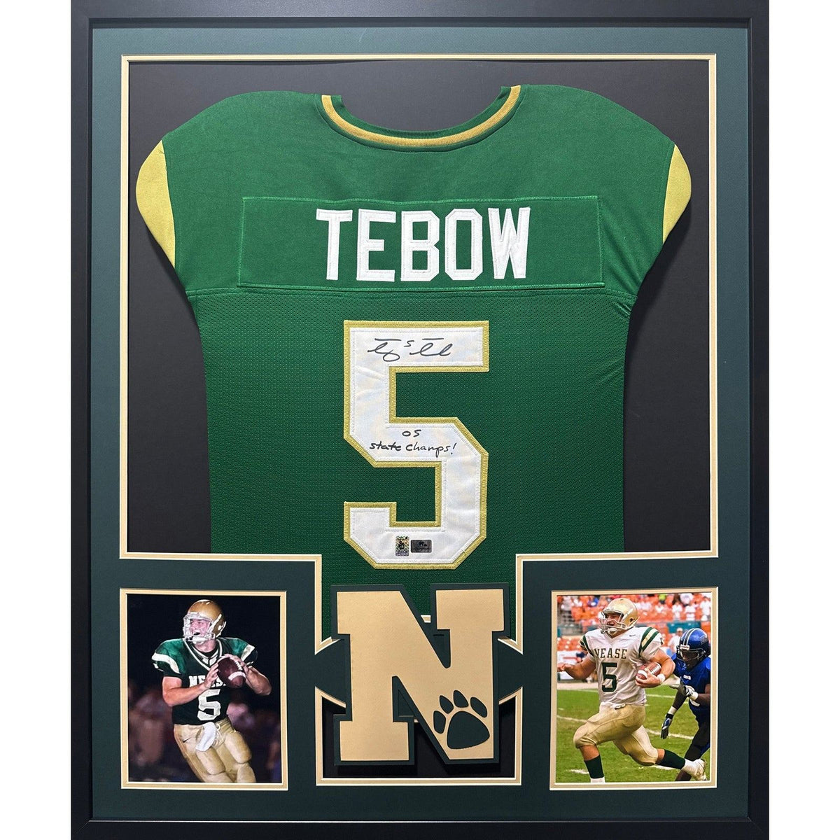 Tim Tebow Framed Nease High School Jersey Autographed Signed Tebow HS