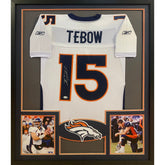 Tim Tebow Framed Jersey Autographed Signed Denver Broncos JSA COA
