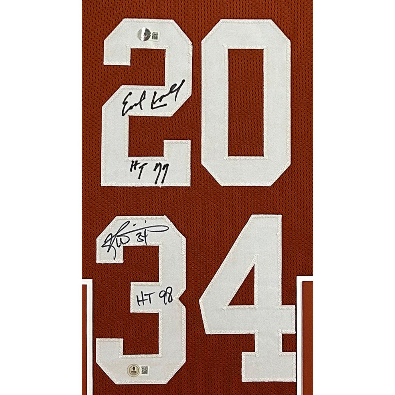 Texas Heisman Signed Framed Jersey COA Autographed Earl Campbell Ricky Williams