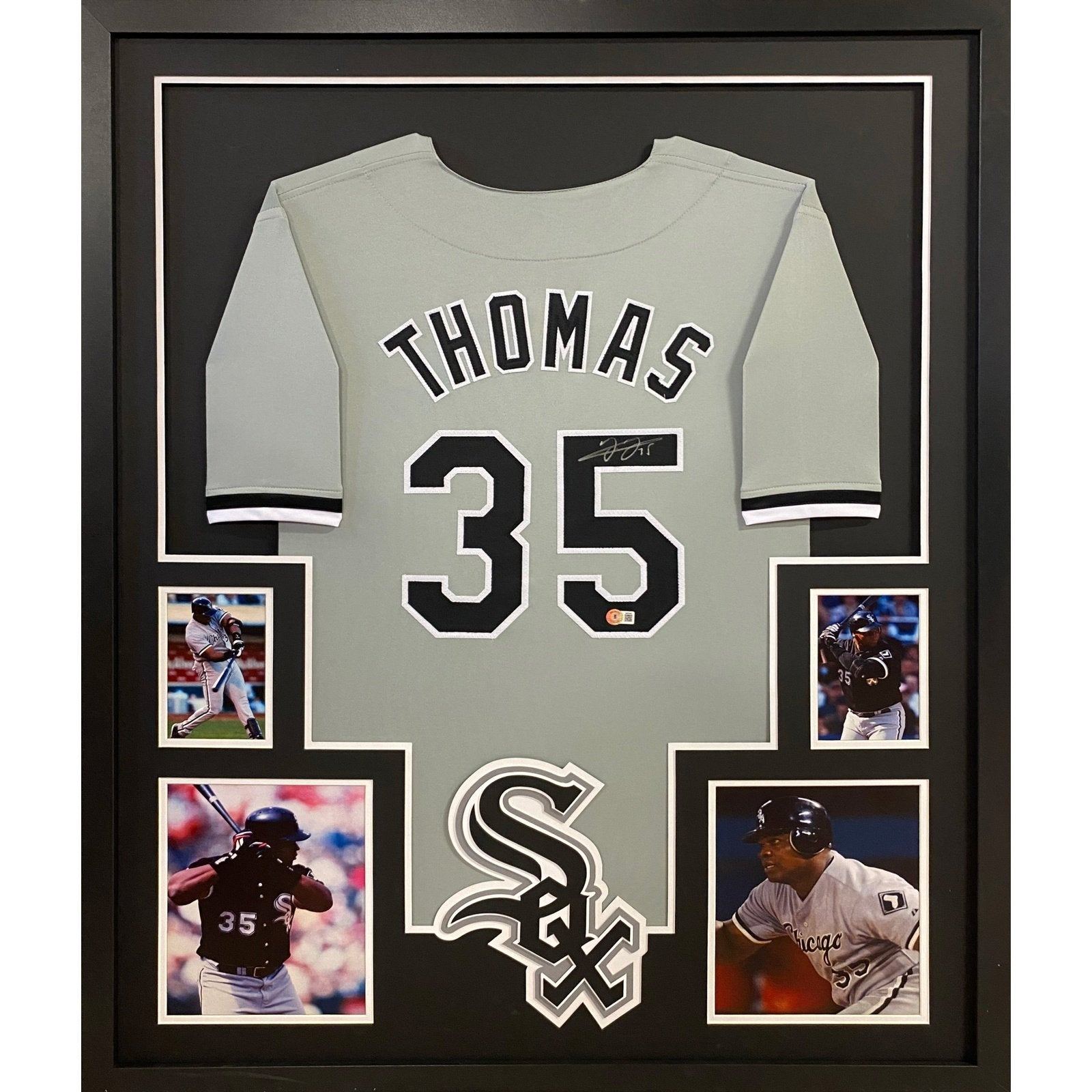 Frank Thomas Signed Framed Jersey Beckett Autographed Chicago White Sox