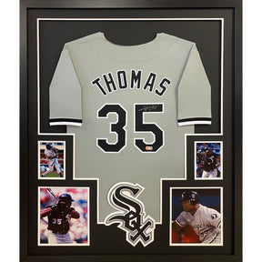 Frank Thomas Signed Framed Jersey Beckett Autographed Chicago White Sox