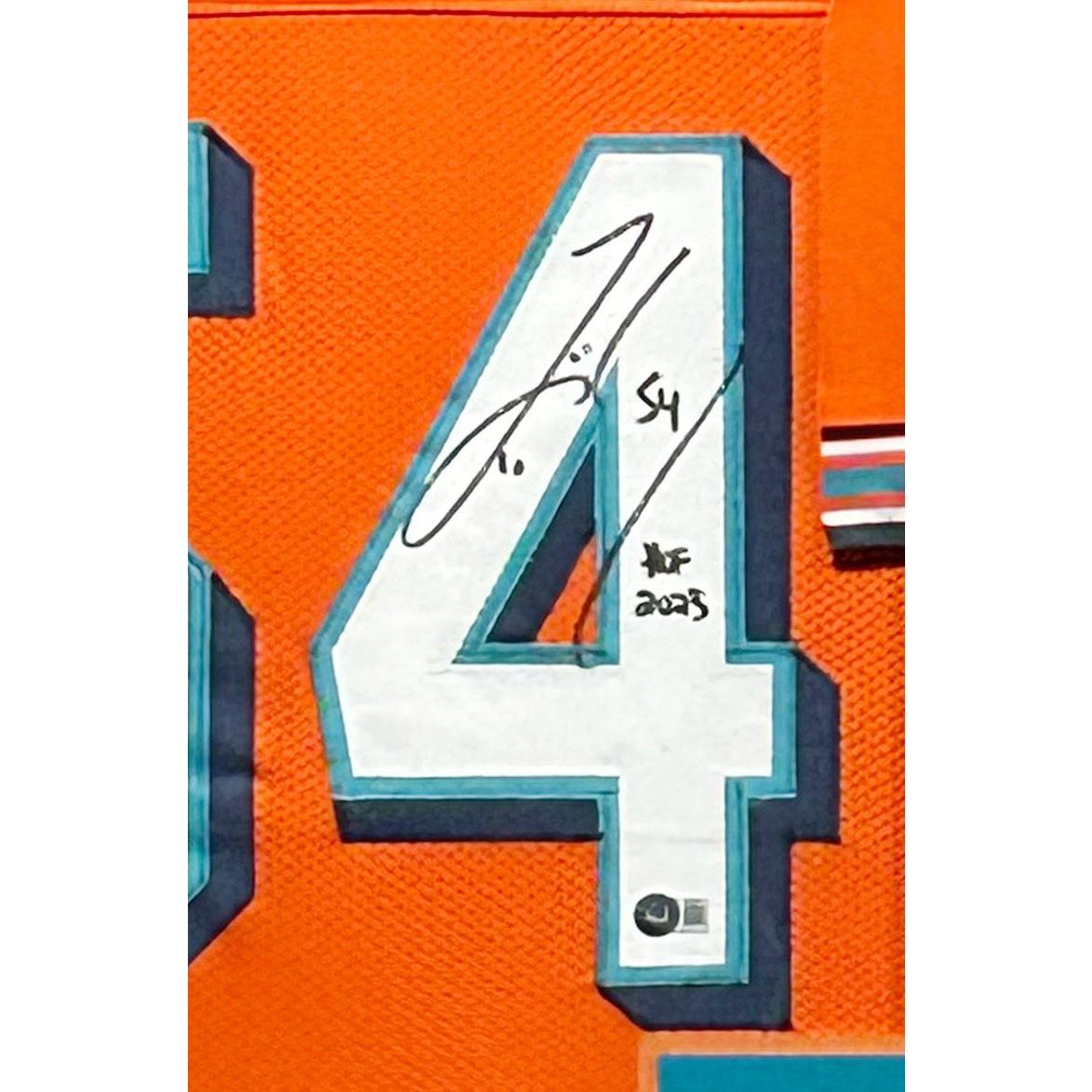 Zach Thomas Framed Signed Jersey Beckett Autographed Miami Dolphins
