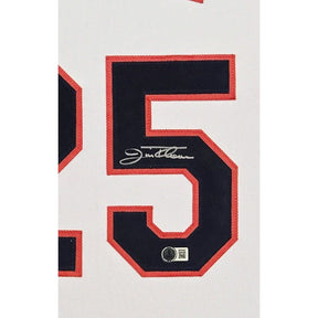Jim Thome Framed Signed Cleveland Indians White Jersey Beckett Autographed
